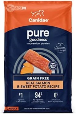 Canidae Pure Real Salmon & Sweet Potato Recipe Adult Dry Dog 4 LB -Zoo Shop 41tV5J2TgXL. AC