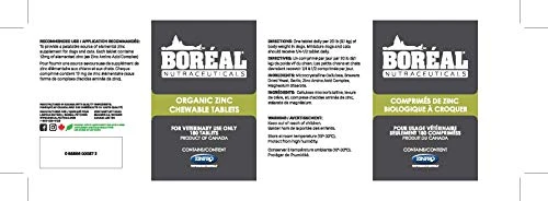 Boreal Nutraceuticals Zinpro Organic Zinc 180 Chewable Tablets For Dogs And Cats - 1 Bottle 3 Boreal Nutraceuticals Zinpro Organic Zinc 180 Chewable Tablets For Dogs And Cats - 1 Bottle