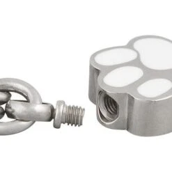 Perfect Memorials Paw Charm Stainless Steel Charm Bracelet - 8-1/2 Long -Zoo Shop 41td86f6xZL