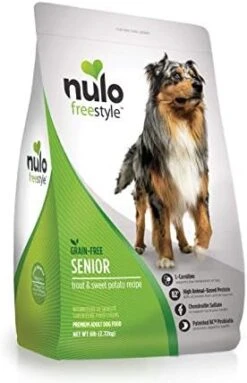 Nulo Freestyle All Breed Senior Dry Dog Food, Premium Grain-Free Dog Kibble With Healthy Digestive Aid BC30 Probiotic And Chonoitin Sulfate For Hip & Joint Support -Zoo Shop 41tlNmKO0L. AC