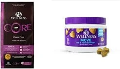 Wellness CORE Grain-Free Senior Dry Dog Food, Made In USA With Real Turkey And Natural Ingredients, With Nutrients For Immune, Joint, Skin & Coat Support, 24-Pound Bag -Zoo Shop 41tlc10cMCL. AC 2