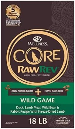 Wellness CORE RawRev Grain-Free Dry Small Dog Food, Natural Ingredients, Made In USA With Real Freeze-Dried Meat (Adult, Small Breed, 4 Lbs) -Zoo Shop 41txWfZIzRL. AC 1