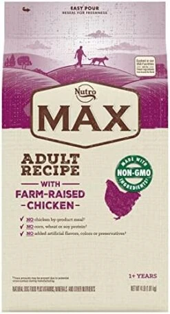 Nutro MAX Adult Recipe Dry Dog Food With Farm Raised Chicken, 12 LB Bag -Zoo Shop 41u03xrm6dL. AC