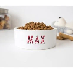 GENERIC Red Camouflage Customized Name Bowl, Dog Bowl, Cat Bowl, Gift For Pets, Ceramic Pet Bowl