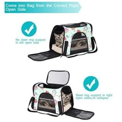Pet Carrier Cute Pastel Foods Cupcake Patches Heart Pattern Soft-Sided Pet Travel Carriers For Cats,Dogs Puppy Comfort Portable Foldable Pet Bag Airline Approved -Zoo Shop 41uQ8UVWjiS