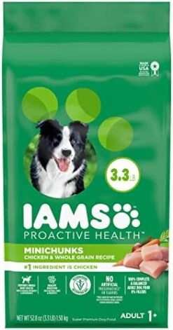 IAMS Adult Minichunks Small Kibble High Protein Dry Dog Food With Real Chicken, 30 Lb. Bag -Zoo Shop 41uRA60DTIL. AC 1