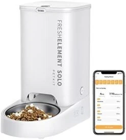 PETKIT Automatic WiFi Cat Feeder, APP Control For Remote Feeding & Monitor, Schedule Up To 10 Meals Per Day, 304 Stainless Steel & Advanced Fresh Lock Technology, Cats/Dogs Up To 15 Days Of Feeding -Zoo Shop 41uXFoxyhML. AC