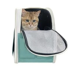 Cat Carrier Cat Bag Shoulders Outing Portable Pet Bag Large Capacity Dog Backpack Portable Cat Supplies Cat School Bag Pet Carrier (Color : Purple) -Zoo Shop 41uzMqXnNkL