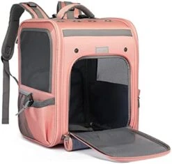 LEFEDA Cat Carrier Backpack Expandable Mesh Breathable Foldable Pet Travel Bags For Small Dogs Cats Rabbits Pet Carrier Backpack Pet Backpack Carrier -Zoo Shop 41vX5z8qnHL. AC