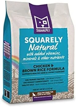 SquarePet Squarely Natural Chicken & Brown Rice Dry Cat Food 4.4lbs (41582) -Zoo Shop 41vaSFO9QLL. AC