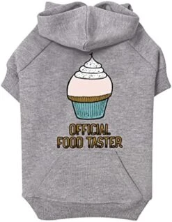 GENERIC Official Food Taster Dog Hoodie With Pocket - Graphic Dog Coat - Art Dog Clothing - Black, 2XL -Zoo Shop 41vaiXChUKL. AC 4