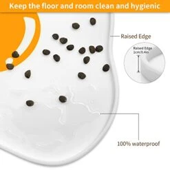 Ptlom Pet Placemat For Dogs And Cats, Non-Slip Waterproof Dog Feeding Mats Prevent Food And Water Overflow, Puppy Bowl Mat Suitable For Small, Medium And Large Pets, Silicone -Zoo Shop 41veCE5aqXL