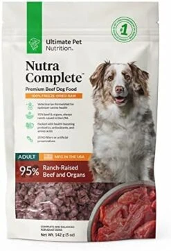 ULTIMATE PET NUTRITION Nutra Complete, 100% Freeze Dried Veterinarian Formulated Raw Dog Food With Antioxidants Prebiotics And Amino Acids, (Beef, 5 OZ) 16 ULTIMATE PET NUTRITION Nutra Complete, 100% Freeze Dried Veterinarian Formulated Raw Dog Food With Antioxidants Prebiotics And Amino Acids, (Beef, 5 OZ) -Zoo Shop 41vnSgqvAsL. AC