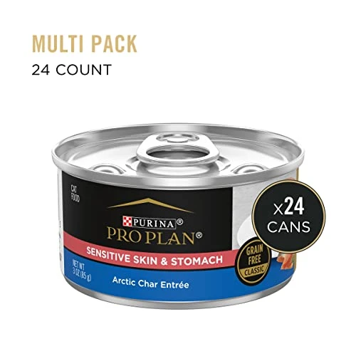 Purina Pro Plan Sensitive Skin And Stomach Cat Food Wet Pate, Sensitive Skin And Stomach Arctic Char Entree - (24) 3 Oz. Pull-Top Cans 4 Purina Pro Plan Sensitive Skin And Stomach Cat Food Wet Pate, Sensitive Skin And Stomach Arctic Char Entree - (24) 3 Oz. Pull-Top Cans - Image 2