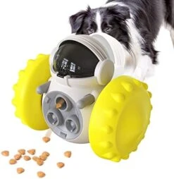 Dog Puzzle Toys, Interactive Treat Toy Food Dispenser, JOSMAX Robot Wheel Slow Feeder Toys For Smart Dogs To Keep Them Busy, Enrichment Toys For IQ Training Mind Improvement - Black -Zoo Shop 41vzgsxS1HL. AC