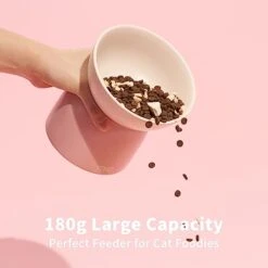 MS!MAKE SURE Cat Bowl, Elevated/Raised Ceramic Cat Food Bowl, Protects Spine, Relieves Whisker Fatigue, Superb Anti-Bacterial, Perfect For Indoor Cats (Green) -Zoo Shop 41w7UN7BgwL