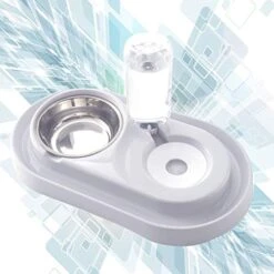 POPETPOP Pet Food Bowl Doubled Feeding Bowls Dog Bowl Dish Water Feeder Dispenser Food Feeding Bowl With Water Bottle For Dog Cat Auto Feeder 15 POPETPOP Pet Food Bowl Doubled Feeding Bowls Dog Bowl Dish Water Feeder Dispenser Food Feeding Bowl With Water Bottle For Dog Cat Auto Feeder -Zoo Shop 41w7a4L0kAL