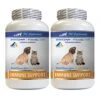 Cat Allergy Remover - PET Immune Support - For Dogs And Cats ONLY - Natural - VETS Choice - Cat Allergy Protection - 120 Treats (2 Bottles) -Zoo Shop 41wE1IPWTRL