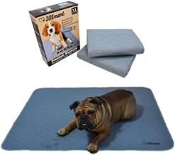 101mart Premium Washable Reusable Dog Pee Pads| Multi-Purpose Super Absorbent Leak-Proof Non-Slip Mat For Potty Training, Whelping, Crate Playpen Litterbox Liner, Food Water Placemat | Gray XL 2-Pack -Zoo Shop 41wW3nutOKL. AC
