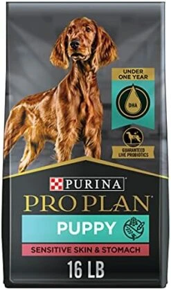Purina Pro Plan Sensitive Skin And Stomach Puppy Food With Probiotics, Salmon & Rice Formula - 24 Lb. Bag -Zoo Shop 41wlda1X1cS. AC