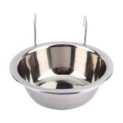 Yosoo Stainless Steel Hanging Pet Cage Bowl Diner Pet Bowl Bird Cat Dog Food Water Bowl With Hanger (Size L) -Zoo Shop 41wuQAO5jKL
