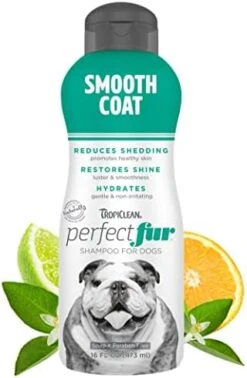 TropiClean Perfect Fur Dog Shampoo For Shedding Control For All Breeds With A Short Double Coat, 16 Ounce -Zoo Shop 41wvJ0qbcL. AC