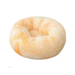 YangYan Round Washable Long Plush Dog Kennel New Super Soft Dog Mat Dog Basket Pet Bed Cat House Velvet Mats Sofa For Dog (Color : Sky Blue, Size : 40cm) -Zoo Shop 41x5Di57bHL