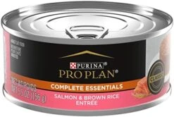 Purina Pro Plan Pate Wet Cat Food, COMPLETE ESSENTIALS Salmon & Brown Rice Entree - (24) 5.5 Oz. Cans -Zoo Shop 41xE63i5UoL. AC