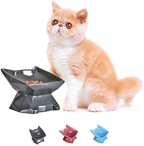 Jemirry Ceramic Raised Cat Bowl Anti Vomiting, Elevated Cat Bowls With 15° Tilt Angle, Non-Slip Food And Water Bowls For Cat And Dog, Protect Pet's Spine, Dishwasher Safe (Pink) 15 Jemirry Ceramic Raised Cat Bowl Anti Vomiting, Elevated Cat Bowls With 15° Tilt Angle, Non-Slip Food And Water Bowls For Cat And Dog, Protect Pet's Spine, Dishwasher Safe (Pink) - Image 13