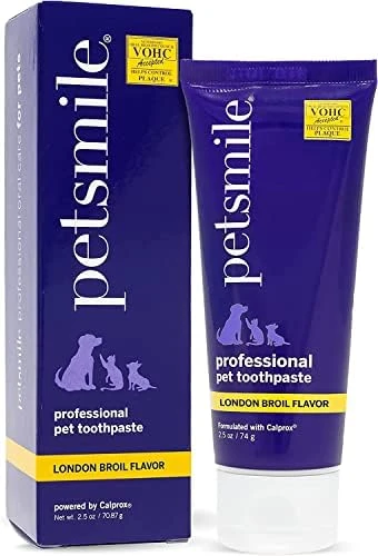 Petsmile Professional Pet Toothpaste | Cat & Dog Dental Care | Controls Plaque, Tartar, & Bad Breath | Only VOHC Accepted Toothpaste | Teeth Cleaning Pet Supplies (London Broil, 4.2 Oz) 9 Petsmile Professional Pet Toothpaste | Cat & Dog Dental Care | Controls Plaque, Tartar, & Bad Breath | Only VOHC Accepted Toothpaste | Teeth Cleaning Pet Supplies (London Broil, 4.2 Oz) - Image 7
