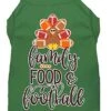 Family, Food, And Football Screen Print Dog Shirt Green XL -Zoo Shop 41xRsZxy82L 1