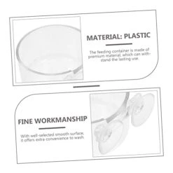 EVANEM 2pcs Feeding Cup Glass Dispenser Accessory Tray Aquarium Plant Feeder Fish Tank Shrimp Feeder Aquatic Pet Food Cup Aquarium Feeding Tools Floating Food Tray Plastic Fish Feeder -Zoo Shop 41xhh4CQz6L