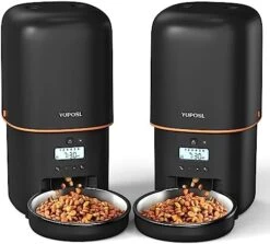 Yuposl Automatic Dog Feeders - 2 Packs 8cup/68oz For Pets, Cat Feeder Over 180-day Battery Life, Automatic Cat Feeders 1-6 Meals Control, Pet Feeder Cat Food Dispenser Freshness Dry Food -Zoo Shop 41yJVA5PqPL. AC
