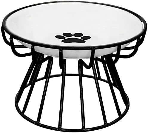 BNOSDM Ceramic Cat Bowl With Metal Stand Raised Cat Bowls Elevated Kitten Dish Pet Food And Water Feeding Station For Indoor Kitty Puppy Small Dog 9 BNOSDM Ceramic Cat Bowl With Metal Stand Raised Cat Bowls Elevated Kitten Dish Pet Food And Water Feeding Station For Indoor Kitty Puppy Small Dog - Image 7