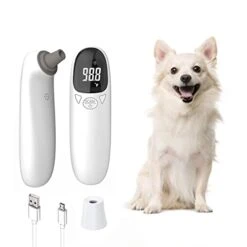 Pet Thermometer For Dog Cat Rechargeable Infrared Pet Ear Thermometer 1 Second Reading Fast And Accurate Temperature Detection, ℉/℃ Switchable -Zoo Shop 41yWyTtBzsL