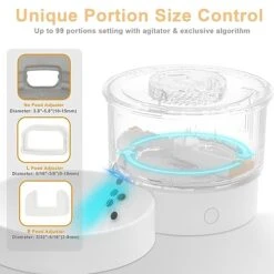 COLIBEN Automatic Cat Feeder With Slow Distribution Design, Bluetooth App Control Cat Feeder Customized Feeding Schedule, Up To 99 Protions 10 Meals Per Day, Dual Power Supply Pet Food Dispenser, 1L -Zoo Shop 41yZv0mjpsL