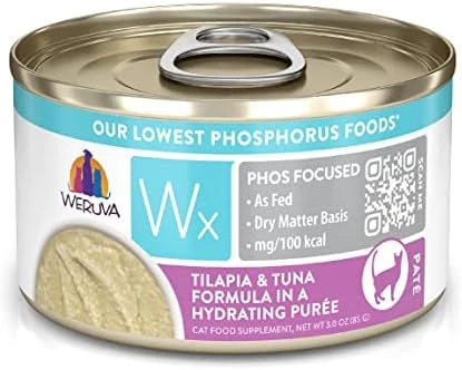 Weruva Wx Phos Focused, Tilapia & Tuna Formula In A Hydrating Purée, 3oz Can (Pack Of 12) 8 Weruva Wx Phos Focused, Tilapia & Tuna Formula In A Hydrating Purée, 3oz Can (Pack Of 12) - Image 6