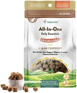 NaturVet All-in-One Dog Supplement - For Joint Support, Digestion, Skin, Coat Care – Dog Multivitamins With Minerals, Omega-3, 6, 9 – Wheat-Free Vitamins For Dogs – 13-Ounce Powder -Zoo Shop 41z3DO75DpL. AC