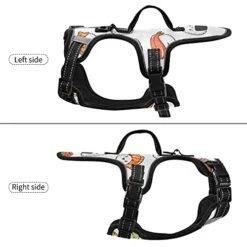 Poeticcity Seamless Colorful Japanese Food On White No Pull Vest Harness, Padded Reflective Adjustable Harnesses For Small To Large Dogs Cats With Leash Clips Easy Control Handle M -Zoo Shop 41z3Yyai0AL