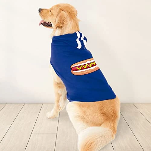 GENERIC Hot Dog Dog Shirt With Hoodie - Food Graphic Dog Hoodie - Graphic Dog Clothing - Black White, M 5 GENERIC Hot Dog Dog Shirt With Hoodie - Food Graphic Dog Hoodie - Graphic Dog Clothing - Black White, M - Image 3
