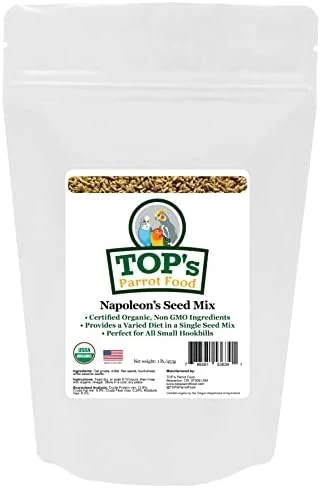 TOP's Napoleon's Seed Mix For All Small Hookbills, Non-GMO, Soy Free, Corn Free, USDA Organic Certified, 5 Lb 7 TOP's Napoleon's Seed Mix For All Small Hookbills, Non-GMO, Soy Free, Corn Free, USDA Organic Certified, 5 Lb - Image 5