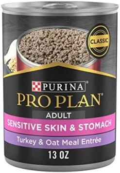 Purina Pro Plan Sensitive Skin And Stomach Wet Dog Food Pate Sensitive Skin And Stomach Beef And Oat Meal Entree - (12) 13 Oz. Cans -Zoo Shop 41zZS74arL. AC