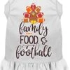 Family, Food, And Football Screen Print Dog Dress White 4X 1 Family, Food, And Football Screen Print Dog Dress White 4X -Zoo Shop 41zdWpXibIL