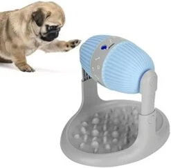 Pet Chewing Toy, Dog Training Leakage Food Toy TPR Ball Rolling Slow Feeder Food Bowl For Cat Dog(Blue) -Zoo Shop 41zkmEf8M8L. AC