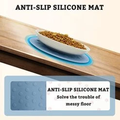 BNOSDM 3 Pcs Ceramic Cat Bowl Shallow Kitten Dishes With Anti-Slip Mat Whisker Fatigue Free Pet Plates For Indoor Small Cat Puppy -Zoo Shop 41zoEnNVjcL