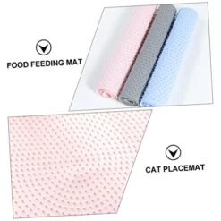 POPETPOP 1pc Foldable Cat Litter Mat 2 Tier Tray Cat Feeding Mat Small Litter Mat Litter Box Mat Cat Litter Mat Cat Litter Pad Cat Mat The Dog Pvc Pink Non-slip Mat Cat Litter Mat -Zoo Shop 41zwWHX60VL