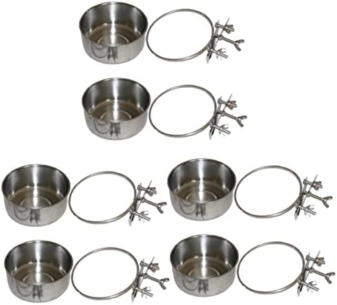 Bird Cage Mount Bowl Bunny Food Rabbit Food 6 Pcs Feeder Silver Stainless Steel Alloy Stainless Steel Dog Bowls Pet Feeder Metal Bird Feeder 12 Bird Cage Mount Bowl Bunny Food Rabbit Food 6 Pcs Feeder Silver Stainless Steel Alloy Stainless Steel Dog Bowls Pet Feeder Metal Bird Feeder - Image 10