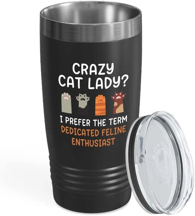 Flairy Land Cat Lady Black Tumbler 20oz - Appreciate Felines -Cat Paw Cat Parents Cat Mama Cat Lover Kitties Purr Feline Mom 13 Flairy Land Cat Lady Black Tumbler 20oz - Appreciate Felines -Cat Paw Cat Parents Cat Mama Cat Lover Kitties Purr Feline Mom - Image 11