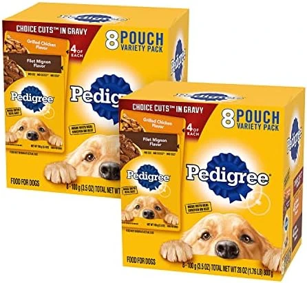 PEDIGREE CHOICE CUTS In Gravy Grilled Chicken Flavor In Sauce & Filet Mignon Flavor In Gravy Adult Wet Dog Food Variety Pack, (16) 3.5 Oz. Pouches 12 PEDIGREE CHOICE CUTS In Gravy Grilled Chicken Flavor In Sauce & Filet Mignon Flavor In Gravy Adult Wet Dog Food Variety Pack, (16) 3.5 Oz. Pouches - Image 10