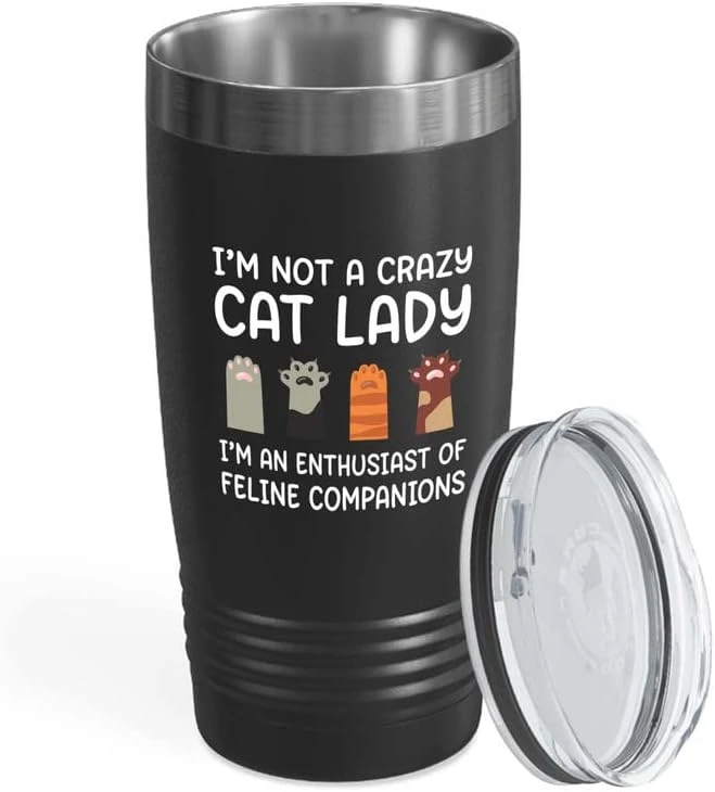 Flairy Land Cat Lady Black Tumbler 20oz - Appreciate Felines -Cat Paw Cat Parents Cat Mama Cat Lover Kitties Purr Feline Mom 14 Flairy Land Cat Lady Black Tumbler 20oz - Appreciate Felines -Cat Paw Cat Parents Cat Mama Cat Lover Kitties Purr Feline Mom - Image 12